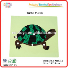 Montessori materiales, montessori Tortuga Puzzle juguetes